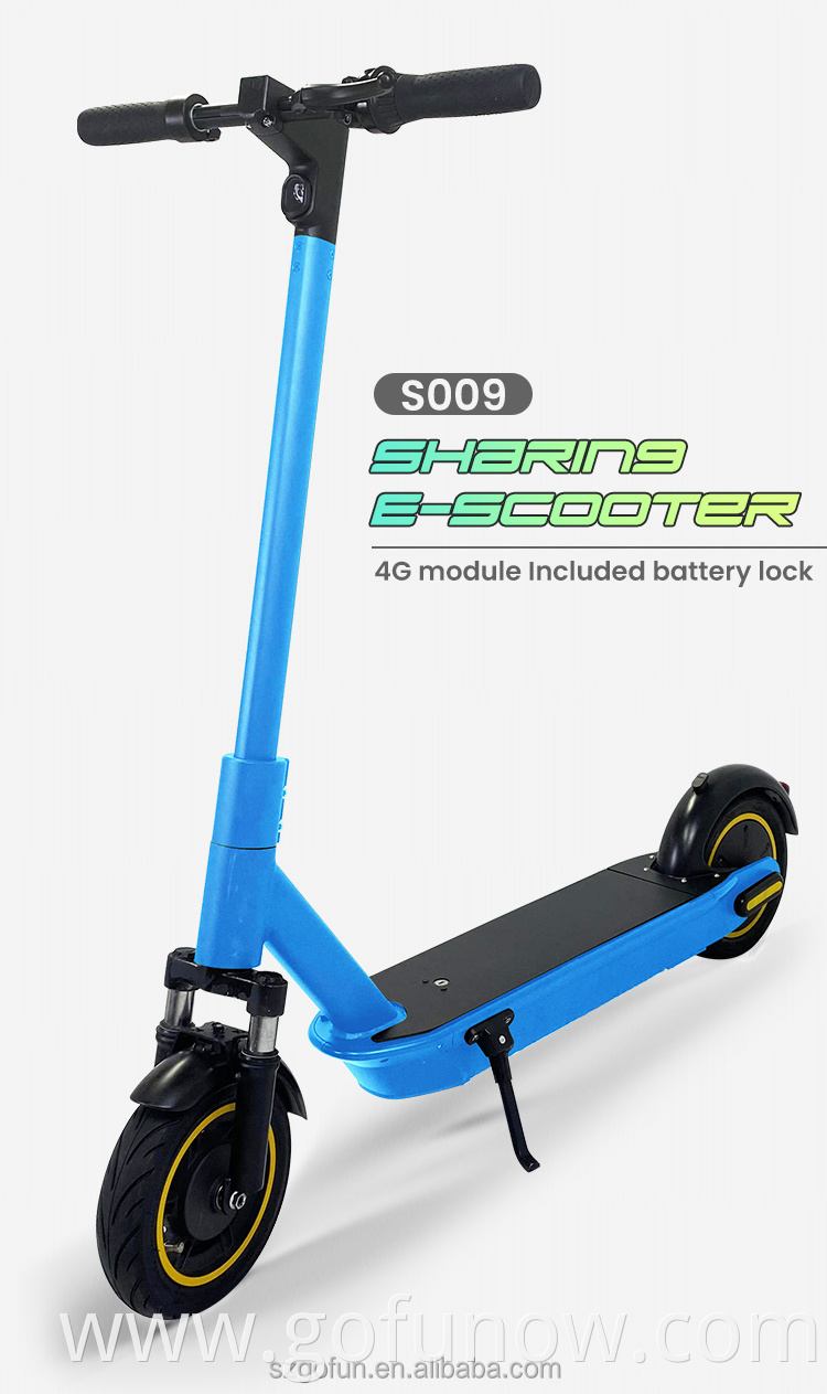 Sharing electric scooter backend suspension APP 15Ah swappable shared kick electric scooter